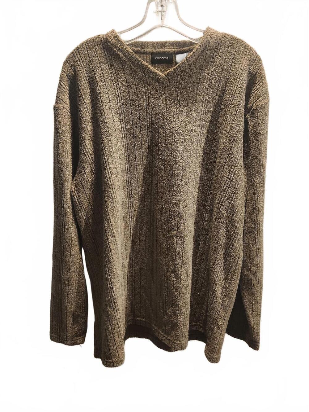 Claiborne Grey Midweight VNeck Sweater. Mens Size XL. Great condition